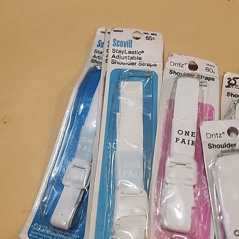Scovill Vintage Bra Straps Lot Of 10 Pairs In Pkg sewing